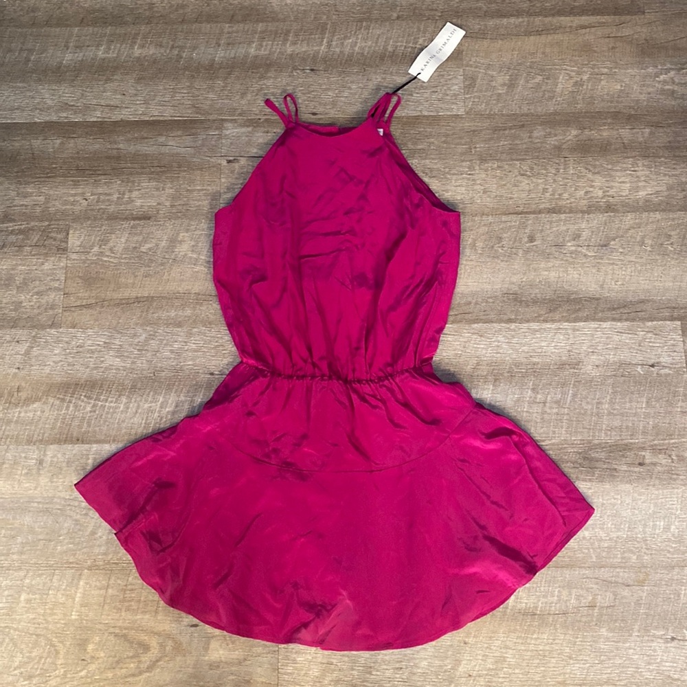 Karina Grimaldi pink silk dress medium M